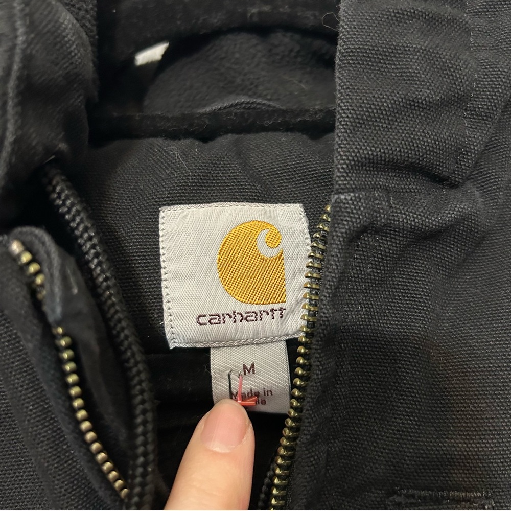 Carhartt Knoxville Black Hooded Sleeveless Zip Vest medium men’s - Picture 2 of 4